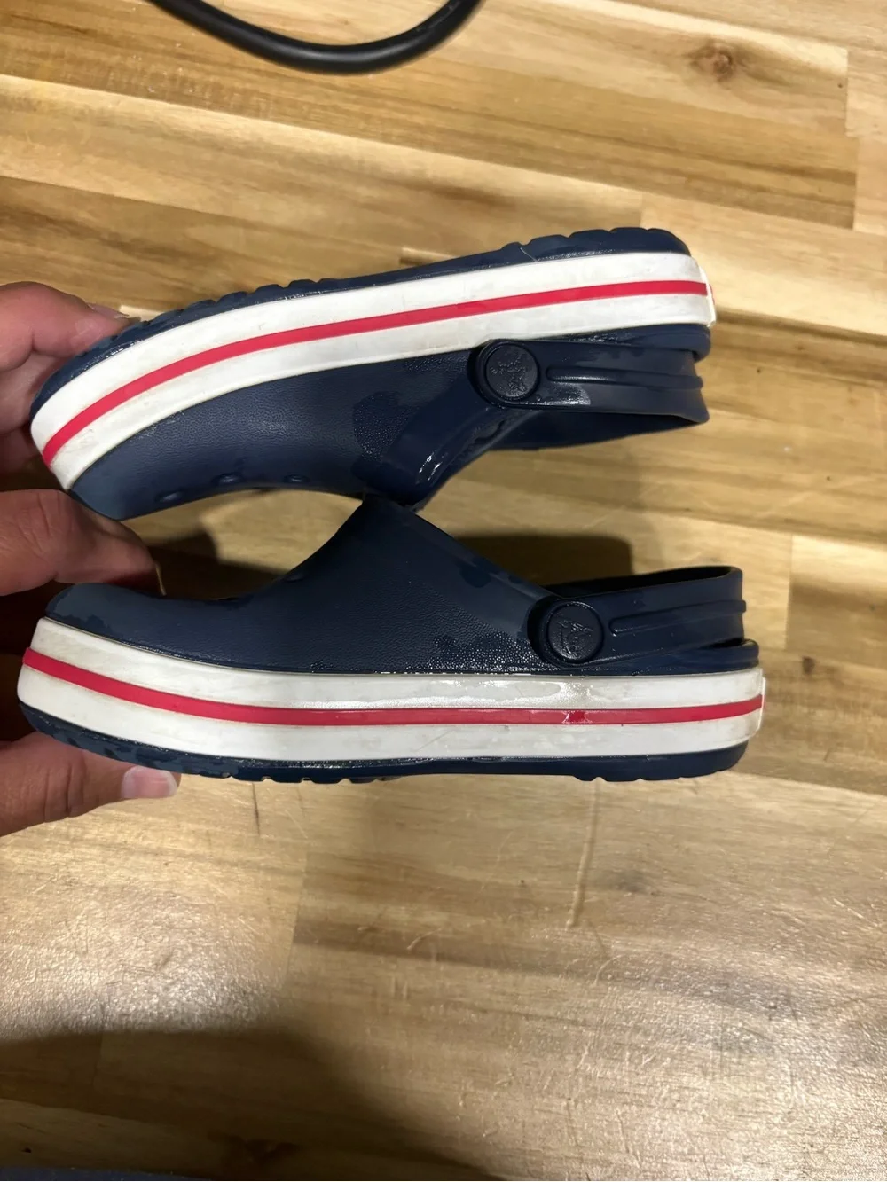 CROCS Kids Navy and Red Clog Sandals